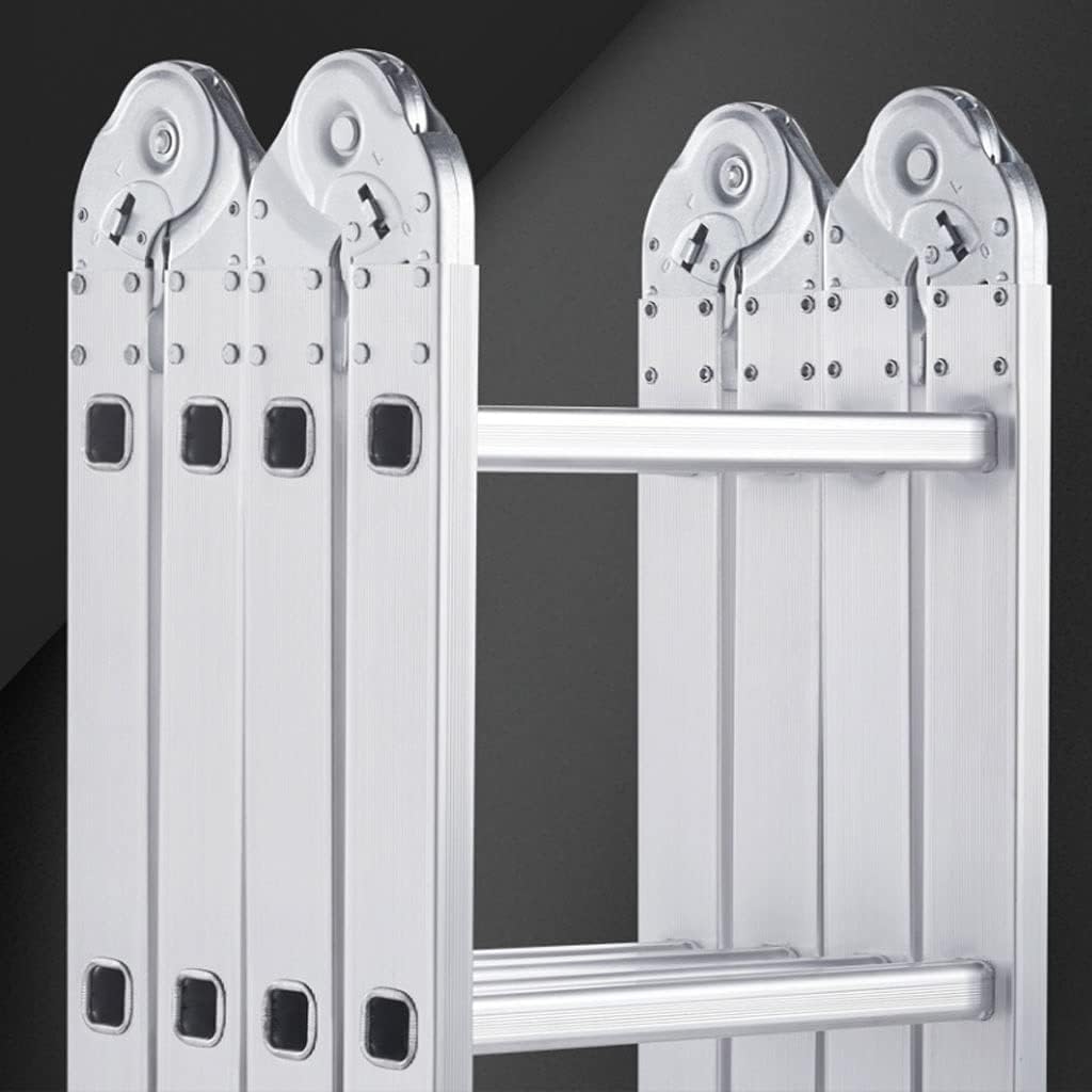 Telescoping Extension Ladder, Telescoping Ladders Eight-Legged Ladder Household Folding Telescopic Engineering Double-Sided Herringbone Thickening Ladder Lifting Aluminum Alloy for