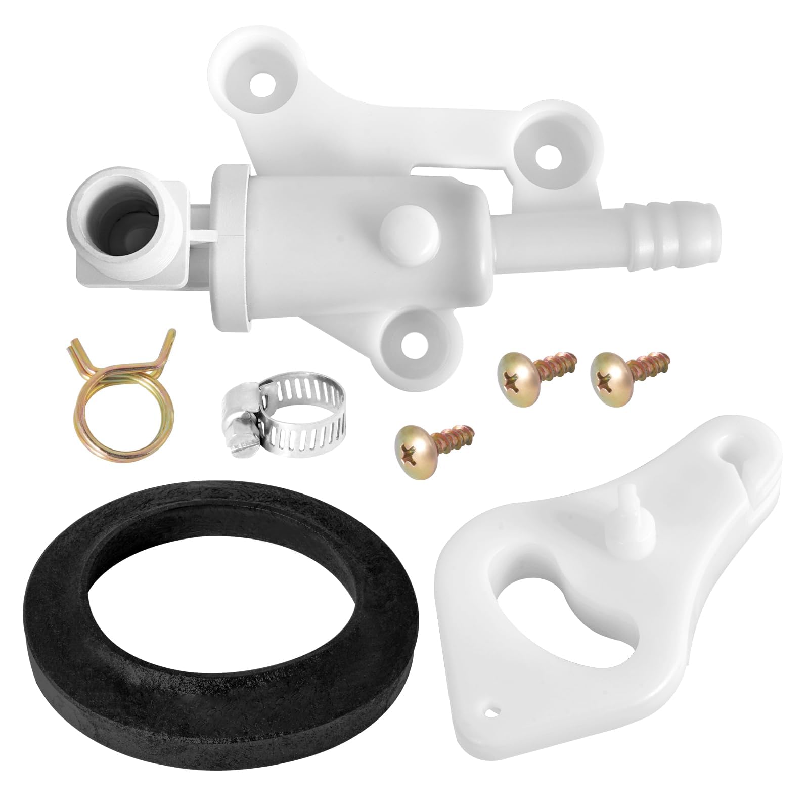 Photo 1 of 34100 RV Toilet Water Assembly Valves Kit with Hose Clamp