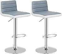Vista 1 de ESRW Set of 2 Bar Stools Adjustable Barstool Swivel Chairs Armless Barstools Bar stools Kitchen Island Bar Stool Swivel Chair Kitchen Set Stools for