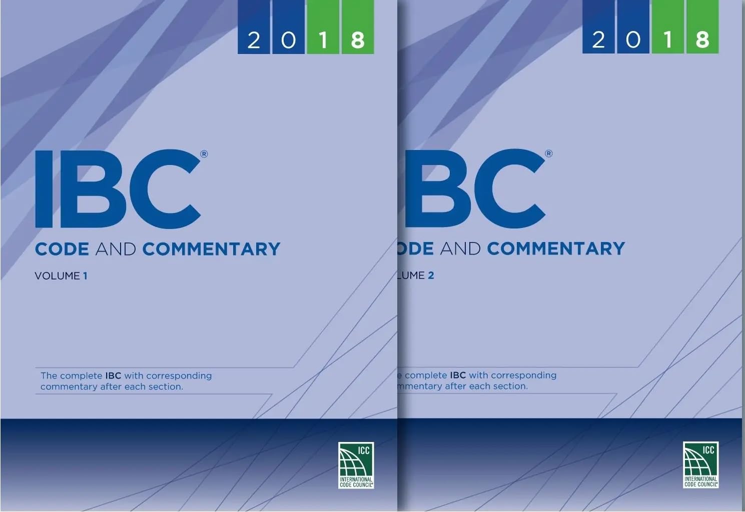2018 IBC Code and Commentary Combo, Vol. 1 & 2: International Code