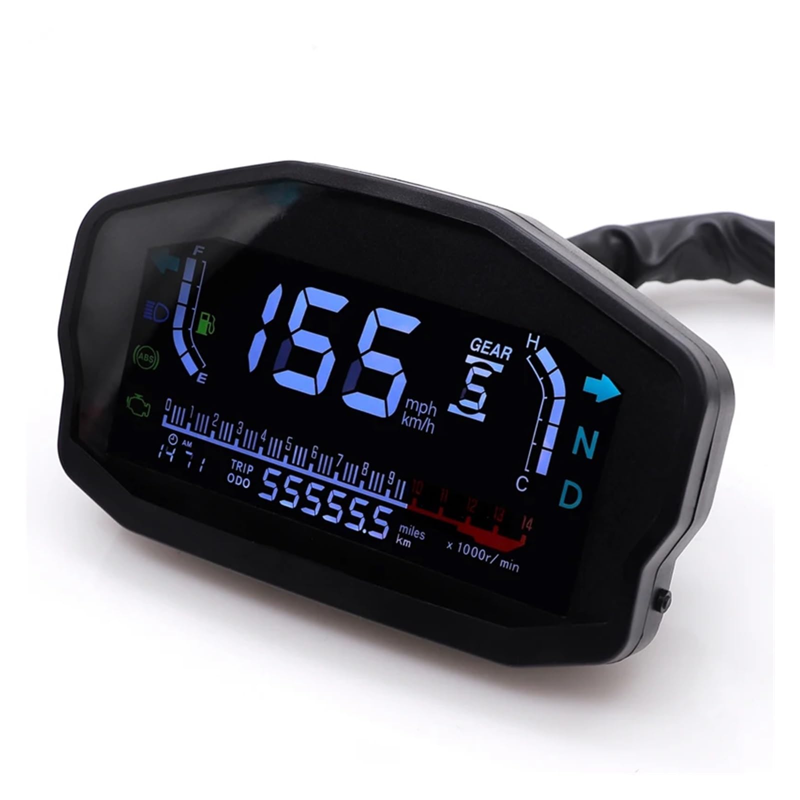 Tachimetro Universale Per Moto, Contachilometri Digitale Retroilluminato Per B&MW Per Ho&nda Per Du&cati Per Kaw&asaki Per Ya&maha 2,4 Cilindri Contachilometri