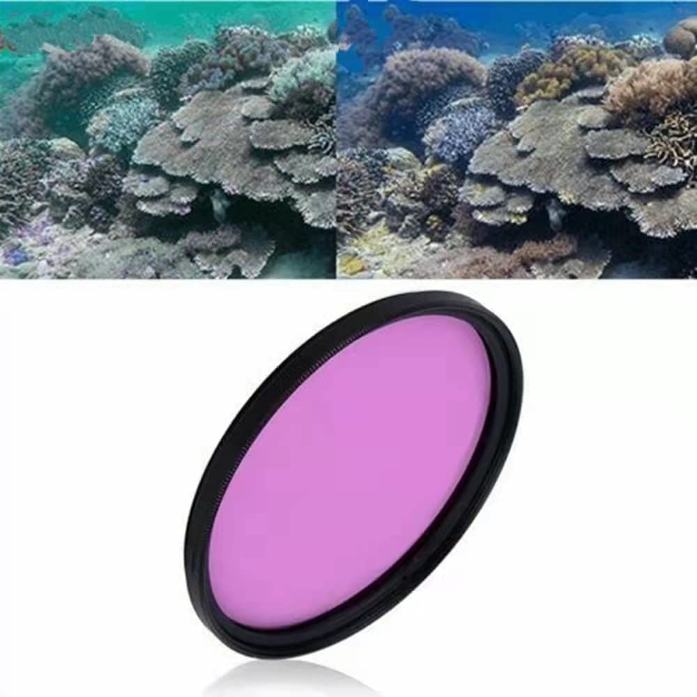 Filtro de Buceo Amarillo púrpura Rojo de 67 mm a Todo Color (Color : Purple)