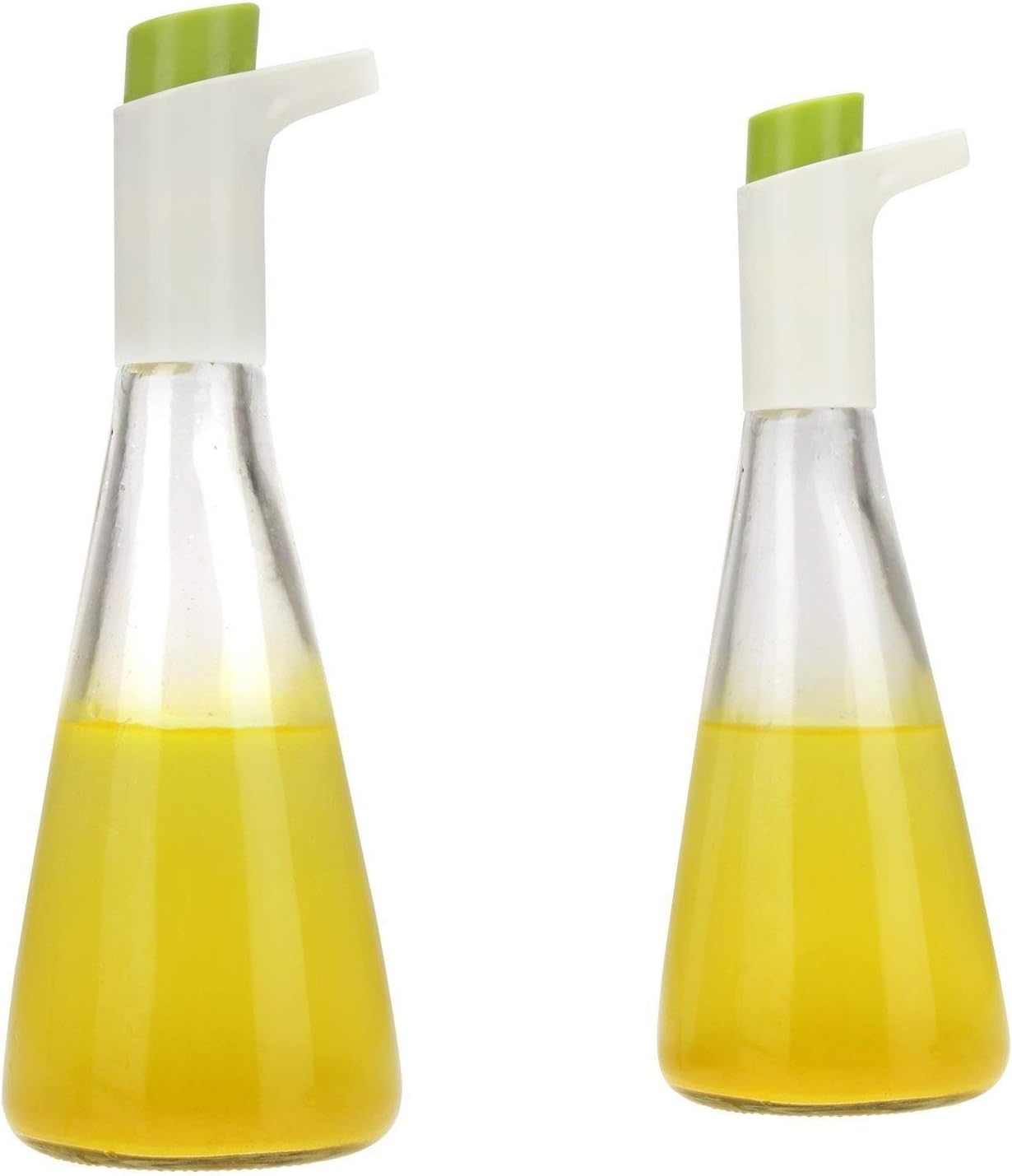 TQWMU® Controllable metering Press Type Oiler,Health Olive/Oil Bottle with Degree Scale,Cooking Oil Glass Bottle,Oil &Vinegar Dispenser