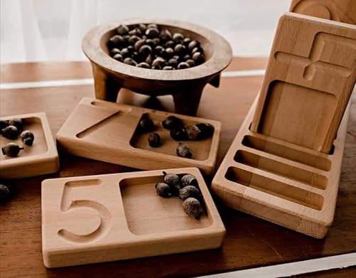 Miniatura 8 de Montessori Counting Tracing Boards. 1-10 Math Number Wooden Trays. Preschool Activity for Toddlers
