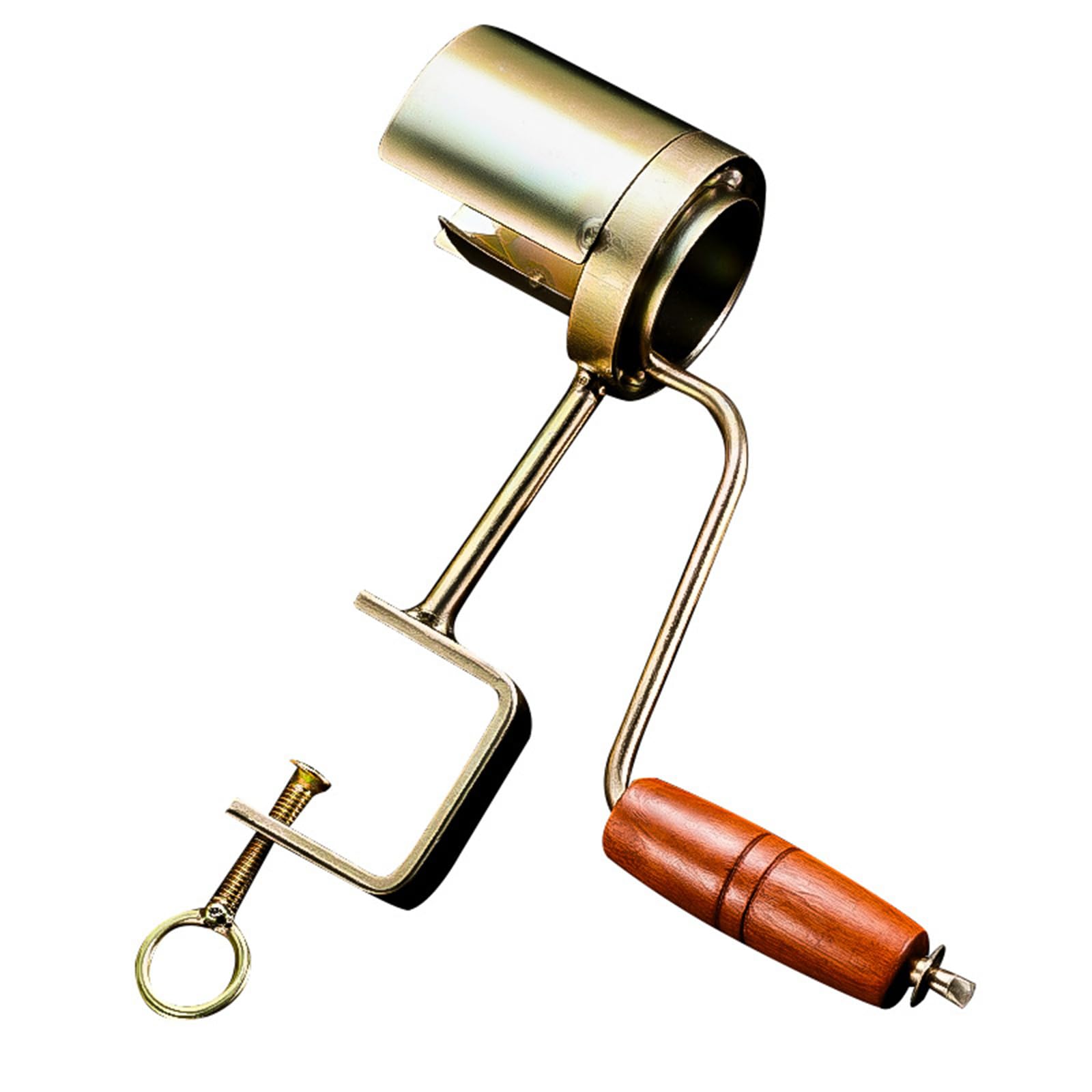 Kalttoy Portable Manual Corn Sheller Hand Crank Tool for Freshness Corn Sturdy Metal Wood Construction Easy to Use in Farm Kitchens Outdoor Portable Shelling Tool