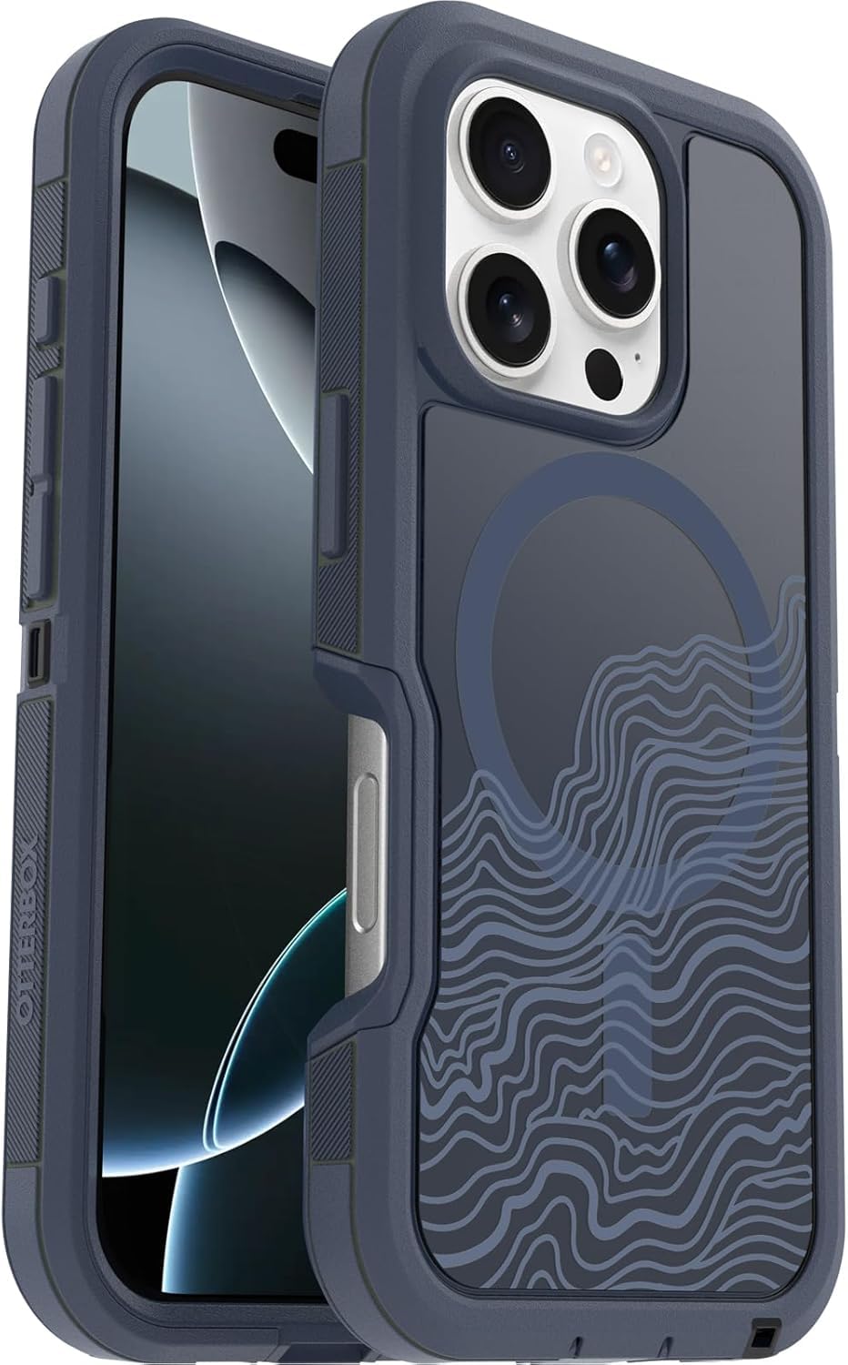 OtterBox iPhone 16 Pro (Only) - Defender Series XT Case for MagSafe - Offgrid (Blue) - Screenless - Lanyard Attachment Offgrid (Blue) iPhone 16 Pro
