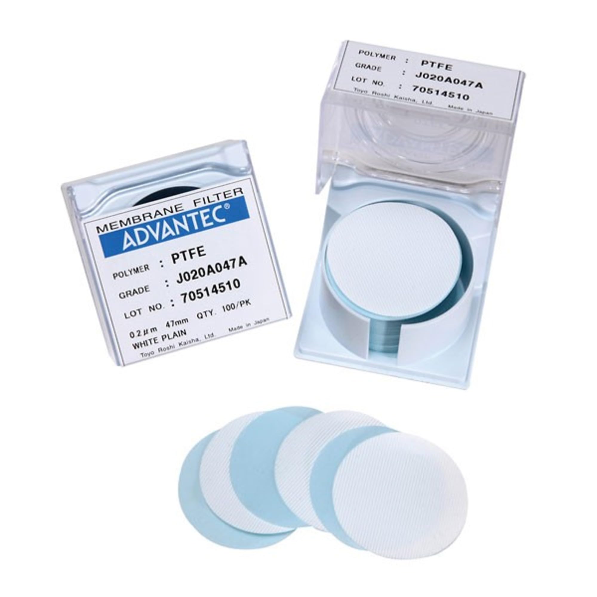 Advantec H100A090C PTFE Membranas hidrofílicas; 90 mm de diámetro, 1,00 μm; 25/PK