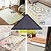 ZC GEL 8 Pcs Rug Tape Hardwood Floor No Damage, Reusable Washable Grippers for Rugs, Carpet Tape for Area Rugs, Non Slip Rug Pads Grippers (Black