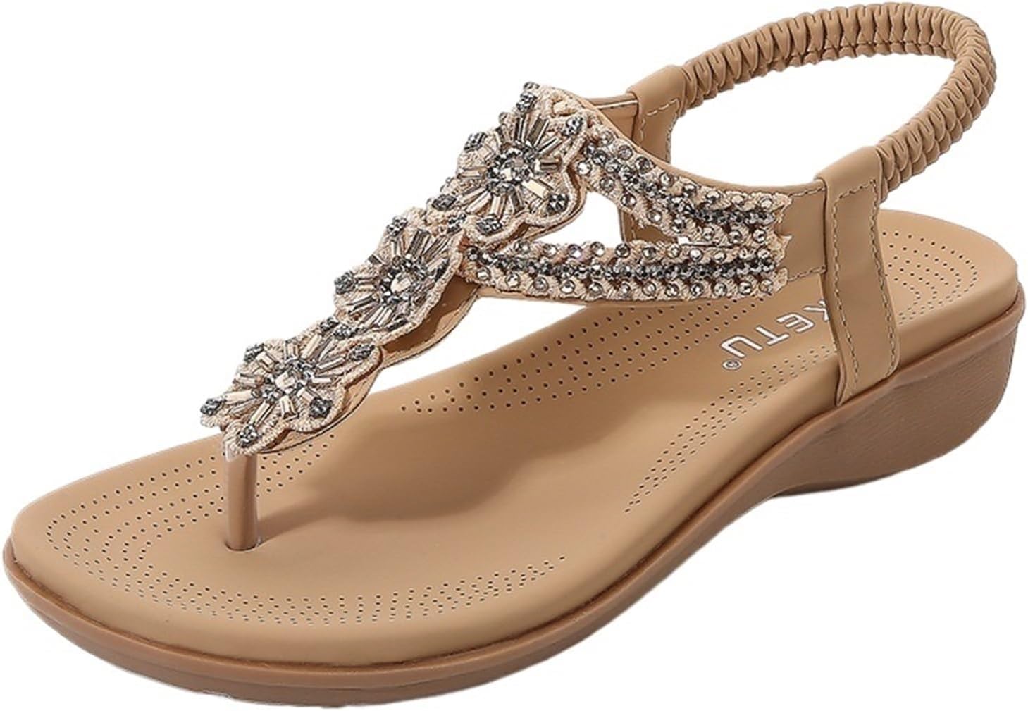 Women’s Summer Sandals Beach Bohemian Beaded Ankle Walking Strap Casual Flip Flops Ladies Sexy Flats Comfortable Shoes Women’s Summer Sandals Beach Bohemian Beaded Ankle Walking Strap Casual Flip Flops Ladies Sexy Flats Comfortable Shoes