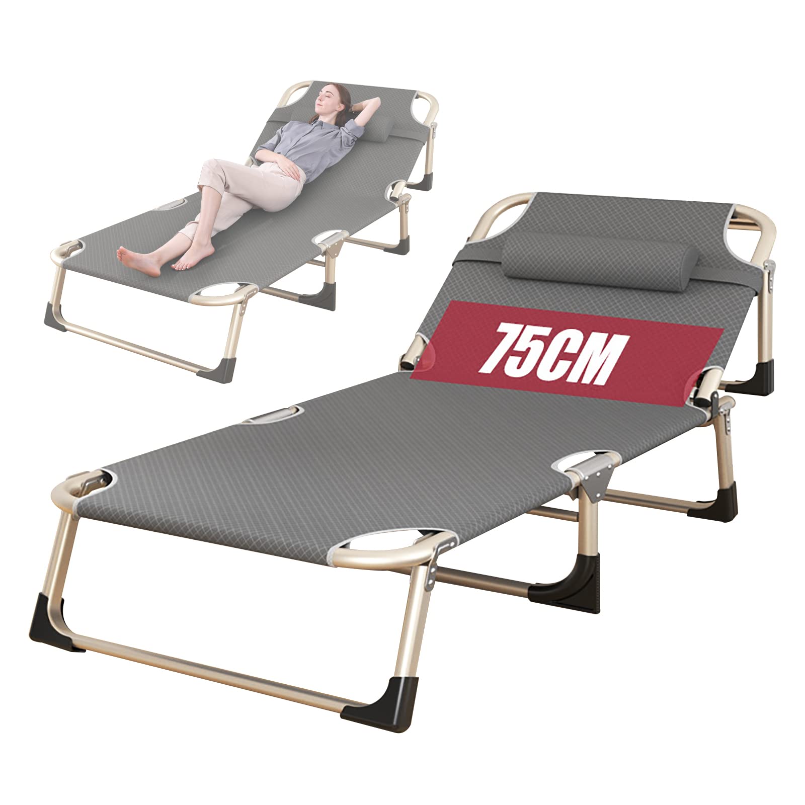 Sillón de gravedad cero, sillón reclinable de gravedad cero, sillón reclinable para césped, sillón reclinable portátil plegable con cojín desmontable, sillón reclinable para patio para interiores y