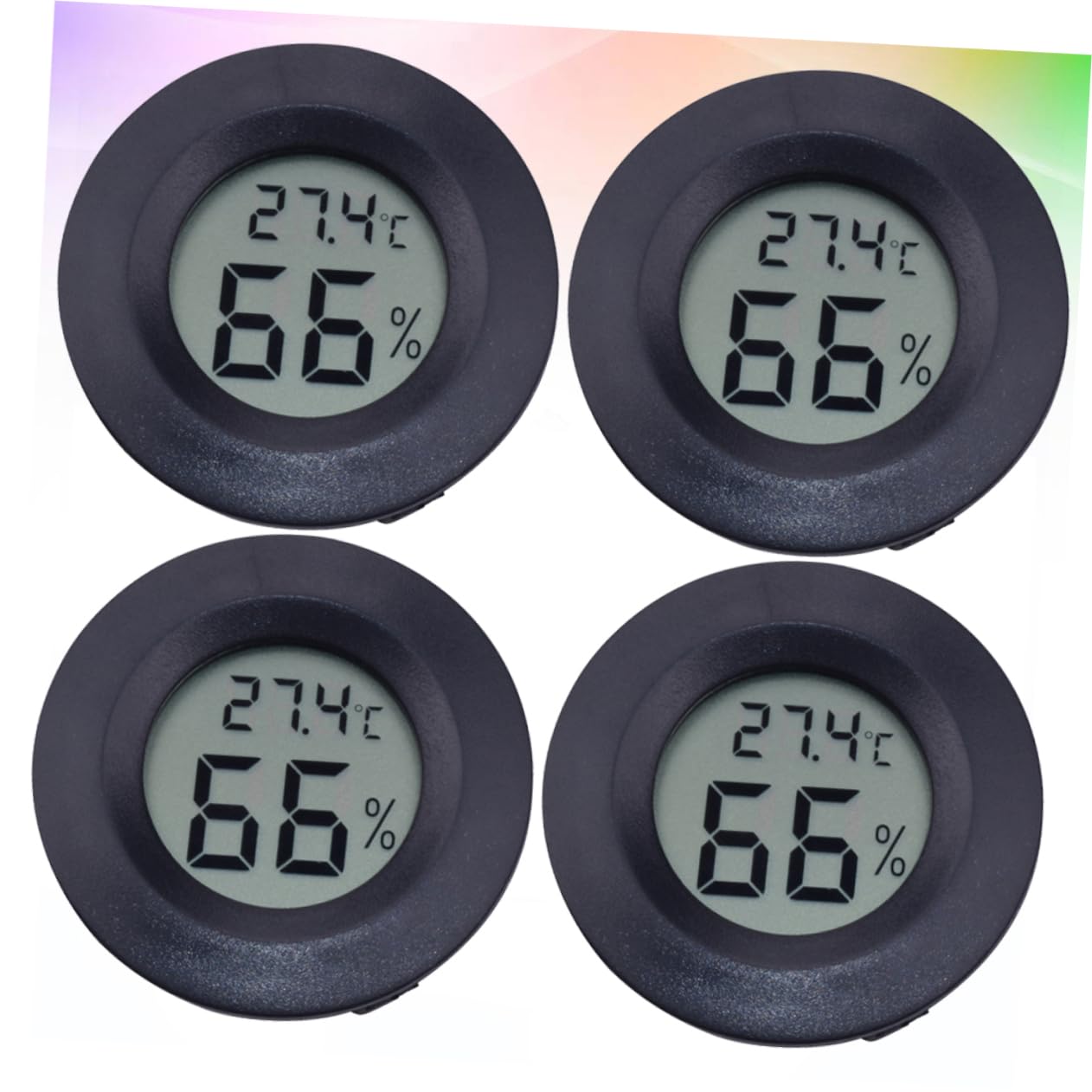 Milisten 8pcs Acrylic Reptile Pet Box Temperature Humidity Lightweight Digital Hygrometer for Home Use