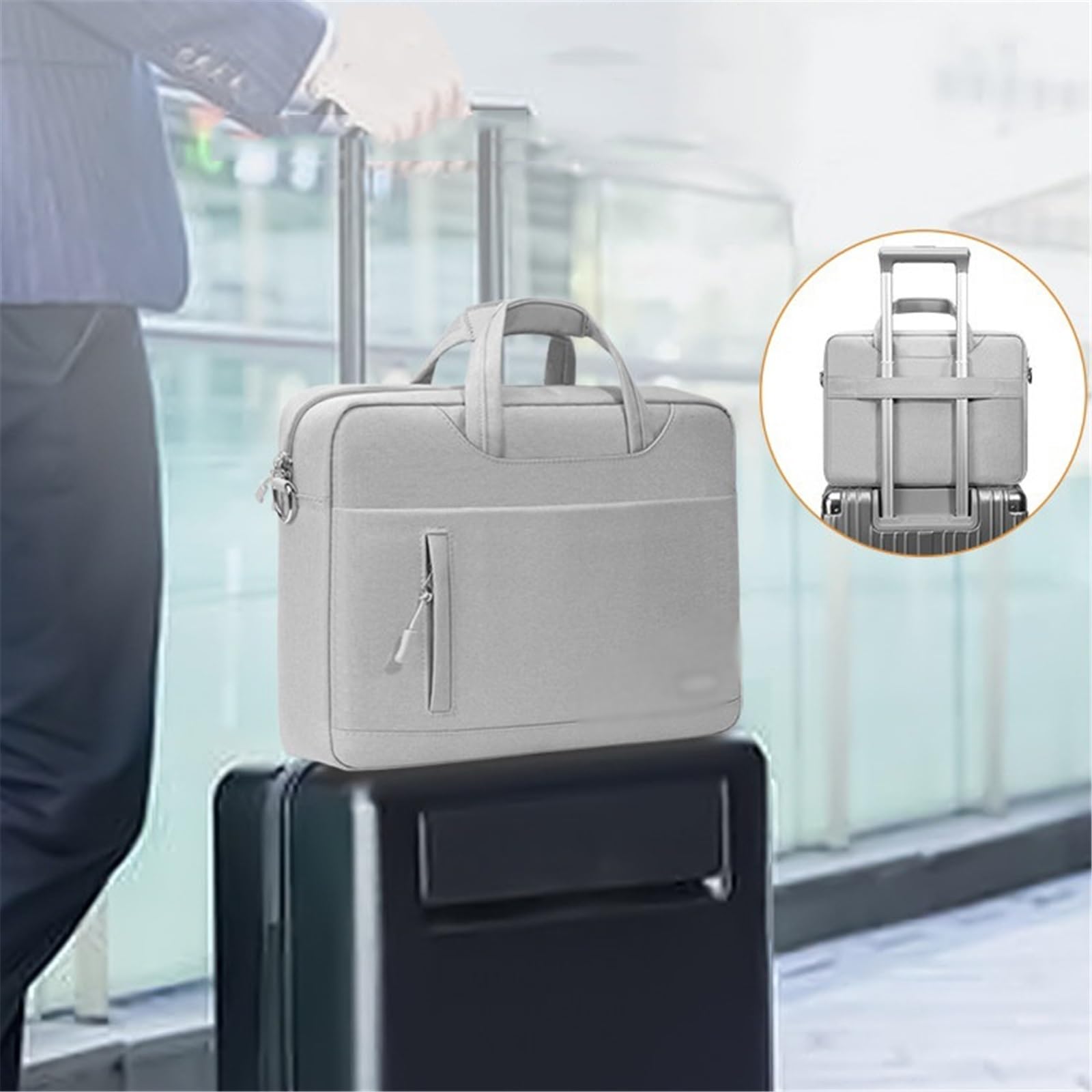Etui na laptopa torba na laptopa, teczka, torba na ramię, torba na ramię, torba na podróż służbową, do pracy biurowej z uchwytem