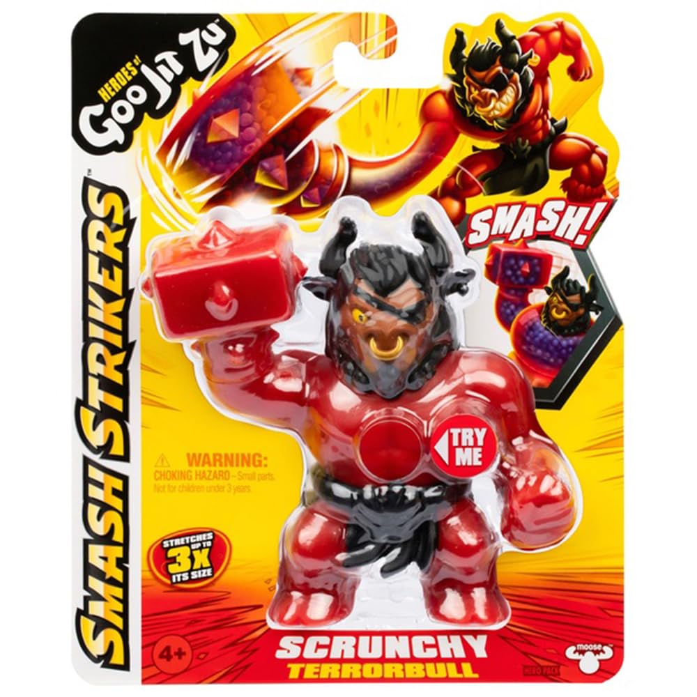 Bandai CO42796 Heroes by GOO JIT Zu Action Figure, Discover the New Smash Strikers Horror Bull Figure, Kneading and Stretch Figure, Multi-Colour