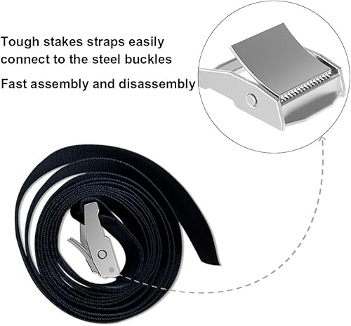 Miniatura 5 de Eurmax USA Trampoline Stakes Heavy Duty Trampoline Mats Corkscrew Shape Steel Stakes Anchor Kit with T Hook for Trampolines