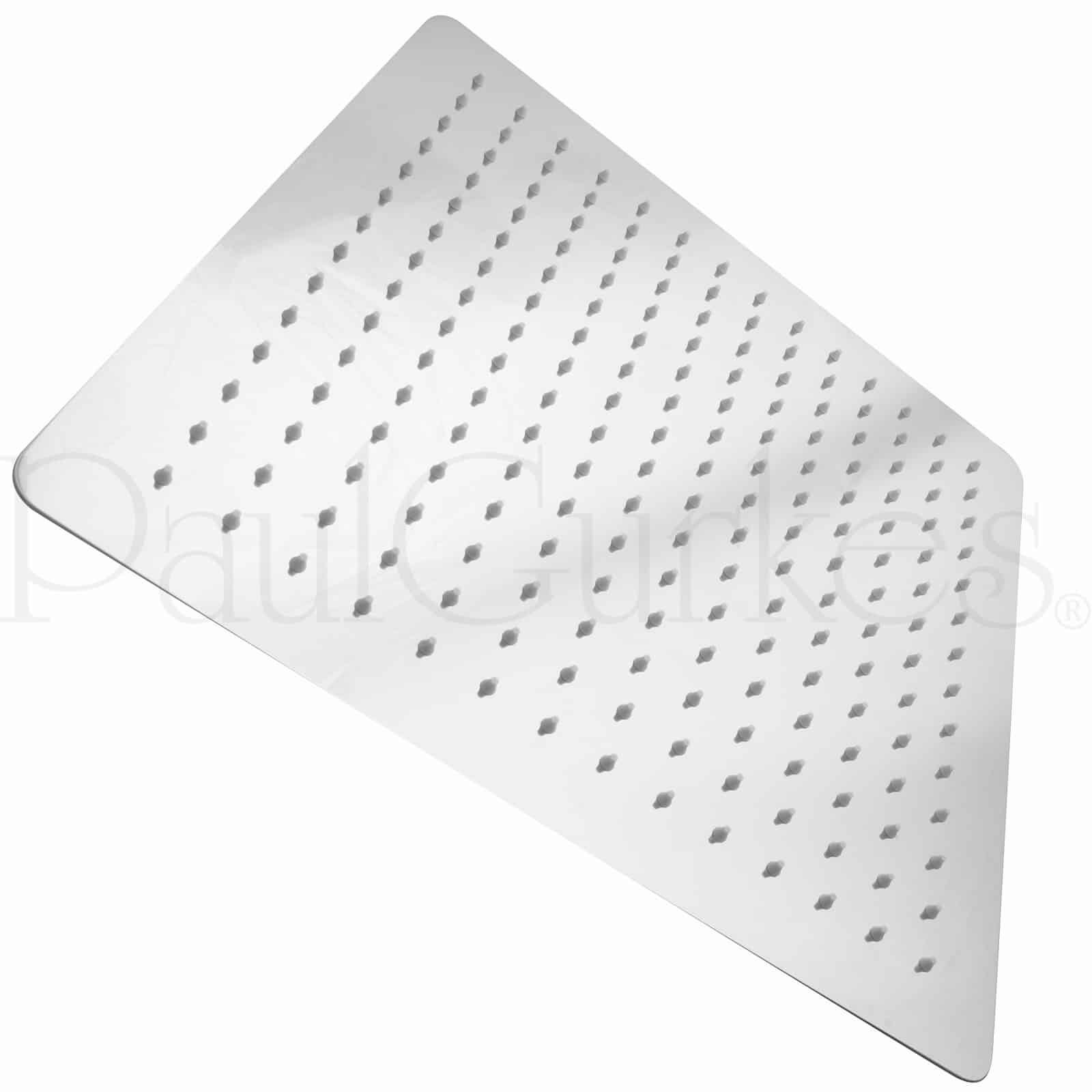 Set de Ducha Termostático con Cabezal de Lluvia 40 cm, Latón Cromado, Ducha de Mano, Brazo de Pared, Montaje en Pared