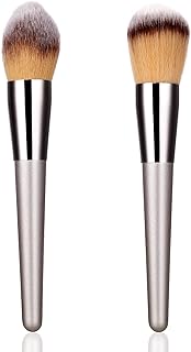 WLLHYF Makeup Brushes, 2 Pcs Powder Foundation Brush Makeup Brushes Set Blending Face Powder Eye Shadow Concealer Make Up Brushes for Powder Foundation Blush