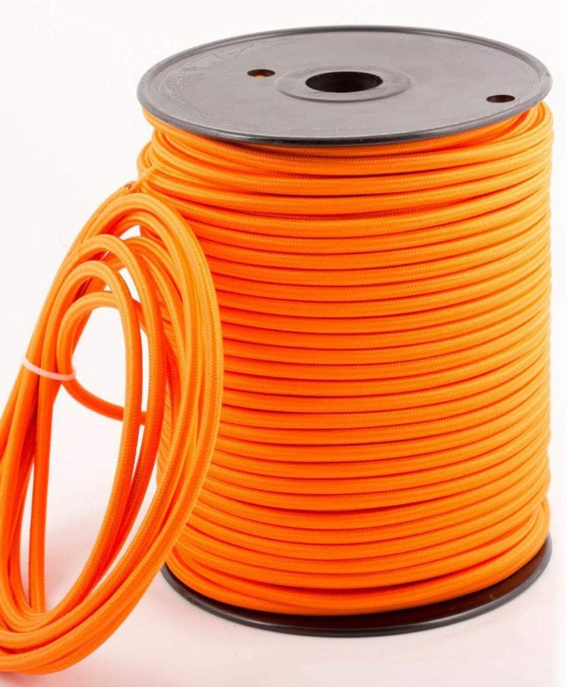 3.28ft 1m Twisted Fabric Covered Wire, 3 Core Cloth Covered Electrical