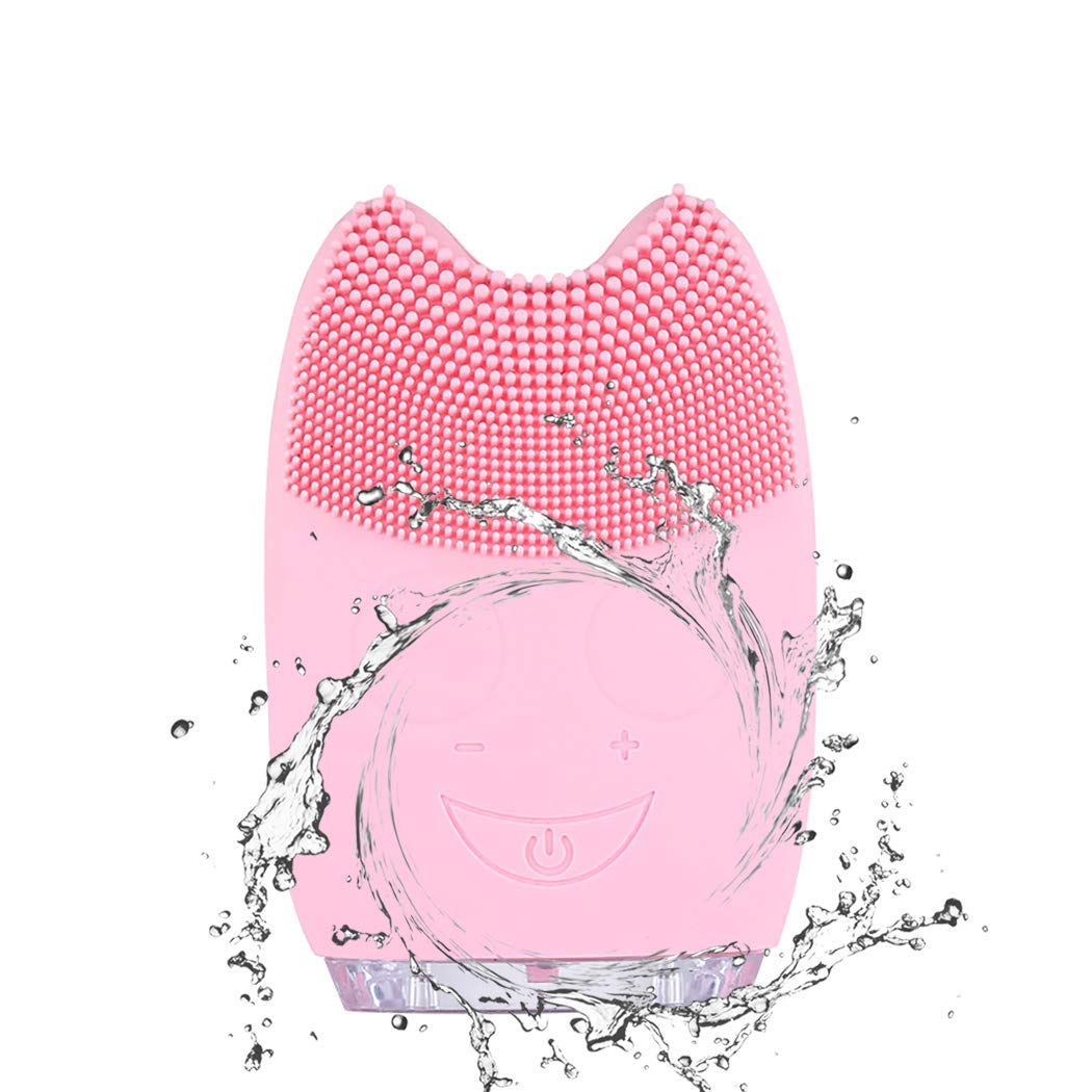 Store2508 Facial Cleansing Brush Waterproof Rechargeable Ultrasonic Face Brush Face Cleanser Brush.-image-35
