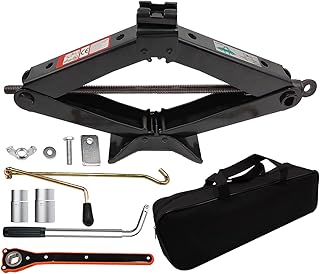 Sponsored Ad - MLLIQUEA Scissor Lift Jack for Car with Hand Crank/Wrench/Lug Wrench, Lifting Jack Kit Max 3 Ton Capacity, ...