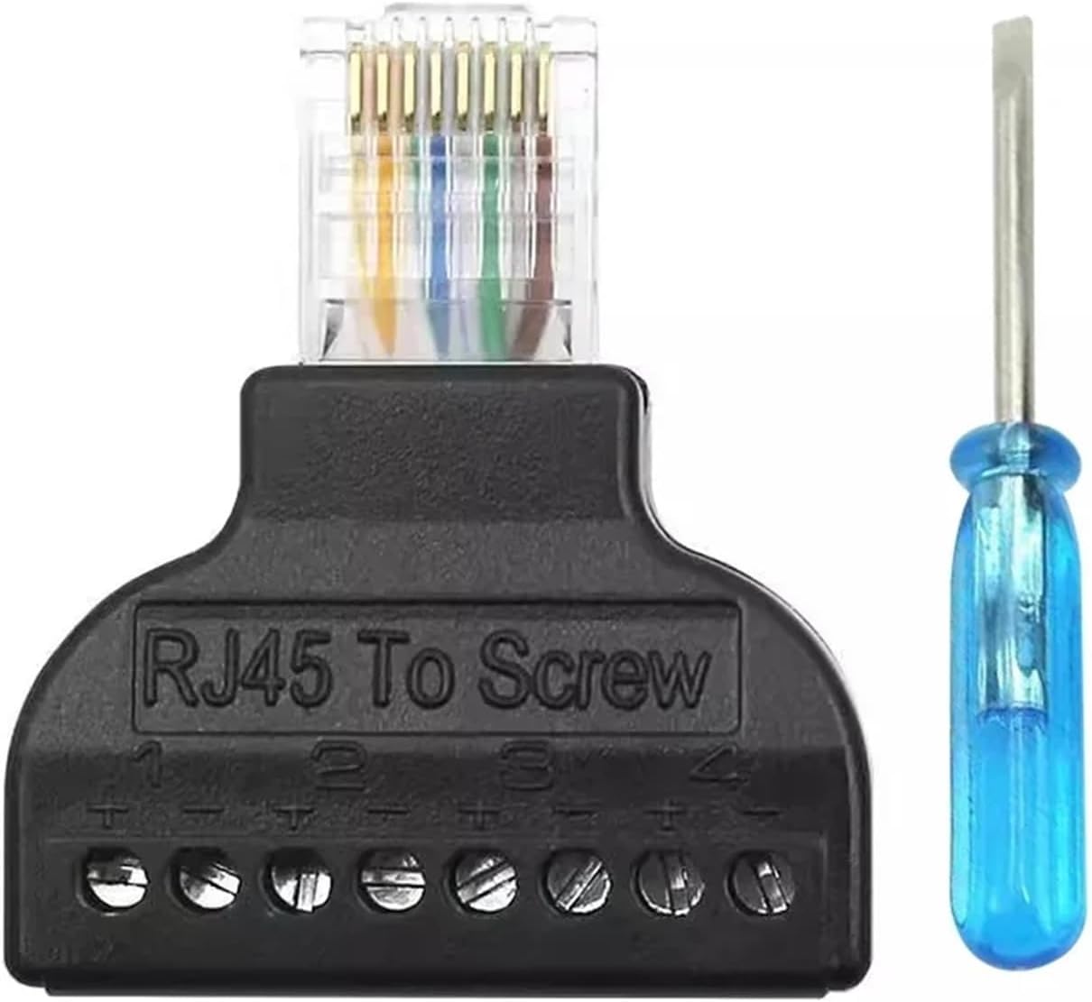 RJ45 Male 8 Pin Cable Connector Screw Terminal Screw Adapter Network Ethernet for Digital Internet Plug