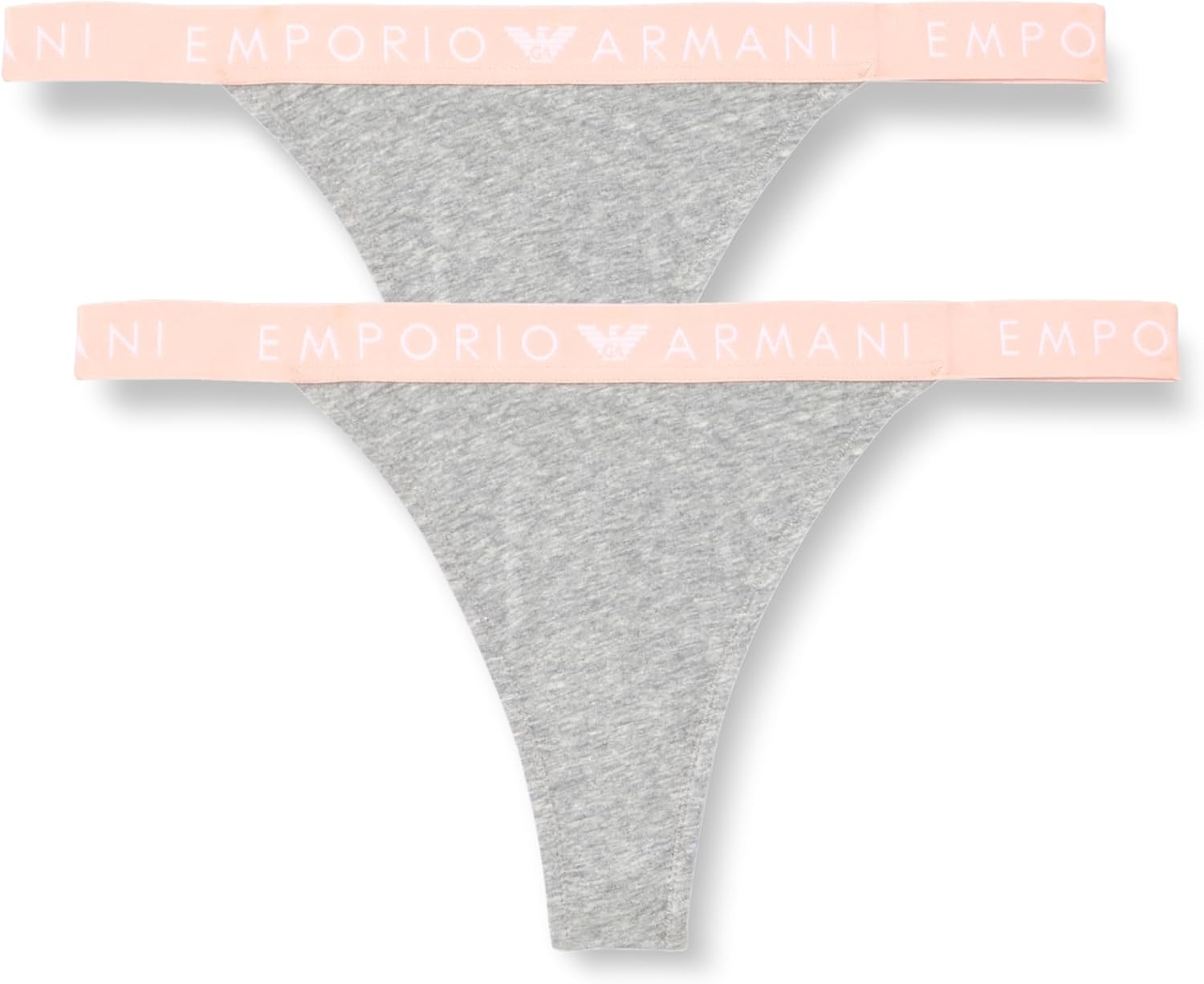 Emporio Armani Women's Iconic Logo Band 2 Pack Thong