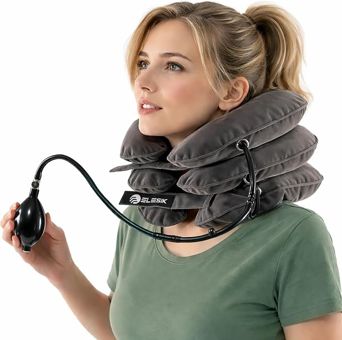Inflatable Cervical Neck Traction Device for Pinched Nerve Relief