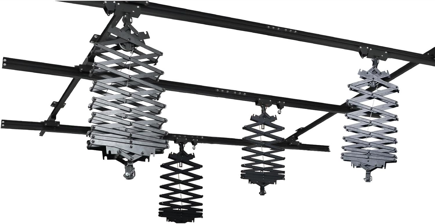 DATOUBOSS 194" x194" Pantograph Photography Ceiling Rail System Studio Rail Lighting System 43-200CM Studio Ceiling Rail System Photography (5.0M*5.0M-B2)