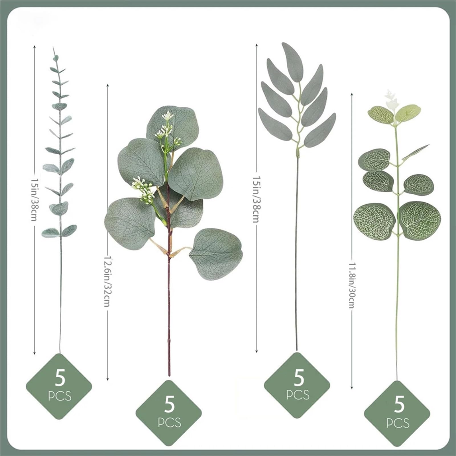 piante finte 20 pz artificiale misto foglie di eucalipto steli dollaro d'argento for bouquet fai da te composizione floreale decorazioni for la casa matrimonio per decorazione