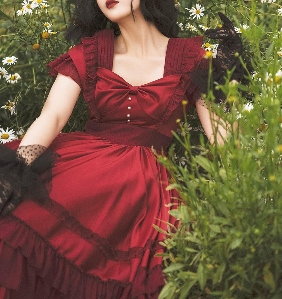 ZZEQYG Womens Victorian Lolita Dress Gothic Renaissance Rococo 1800s Dress - Image 4