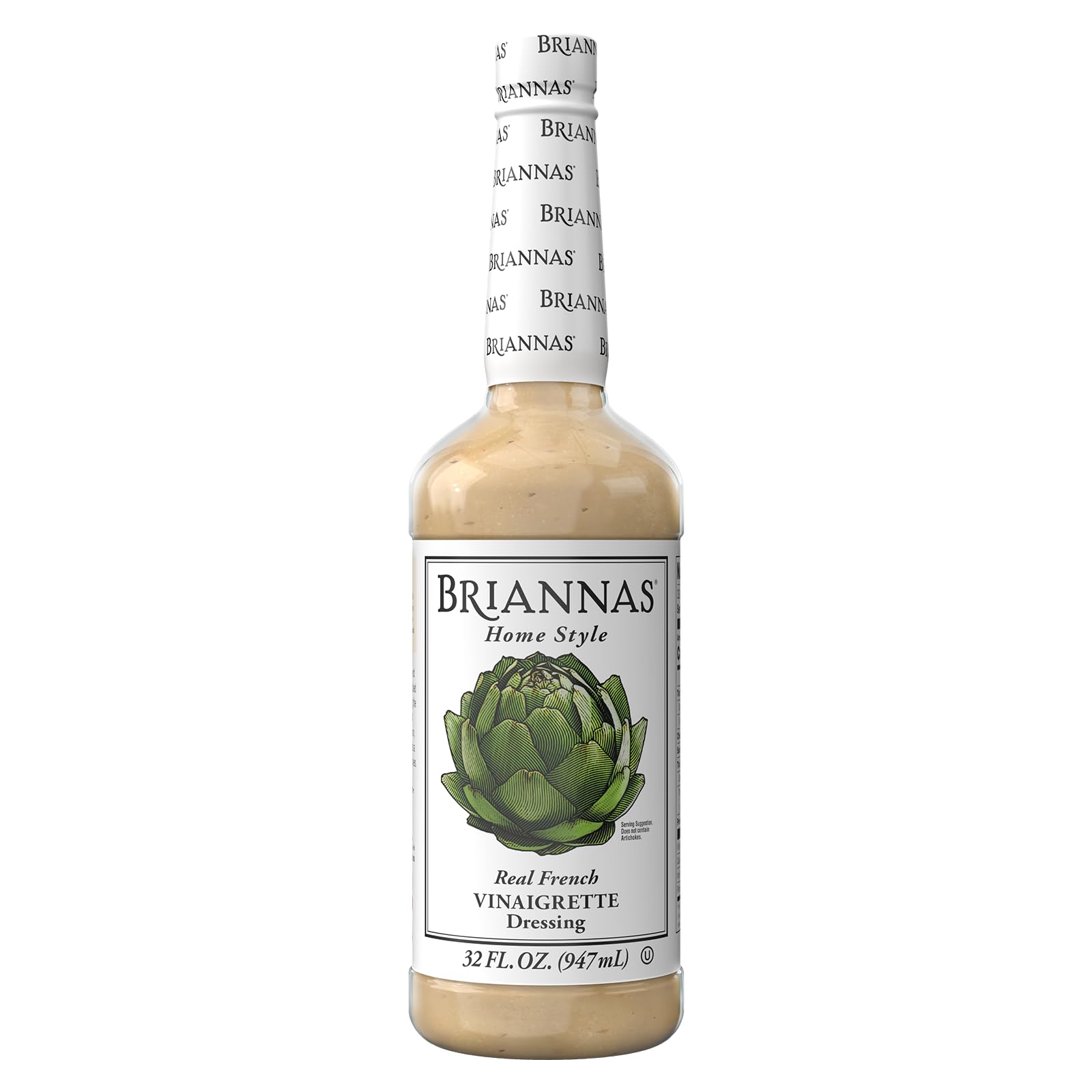 BRIANNAS - Home Style Real French Vinaigrette Dressing – Fine Salad Dressing made with Premium Ingredients - Sugar Free Dressing - 32 oz. Bottle
