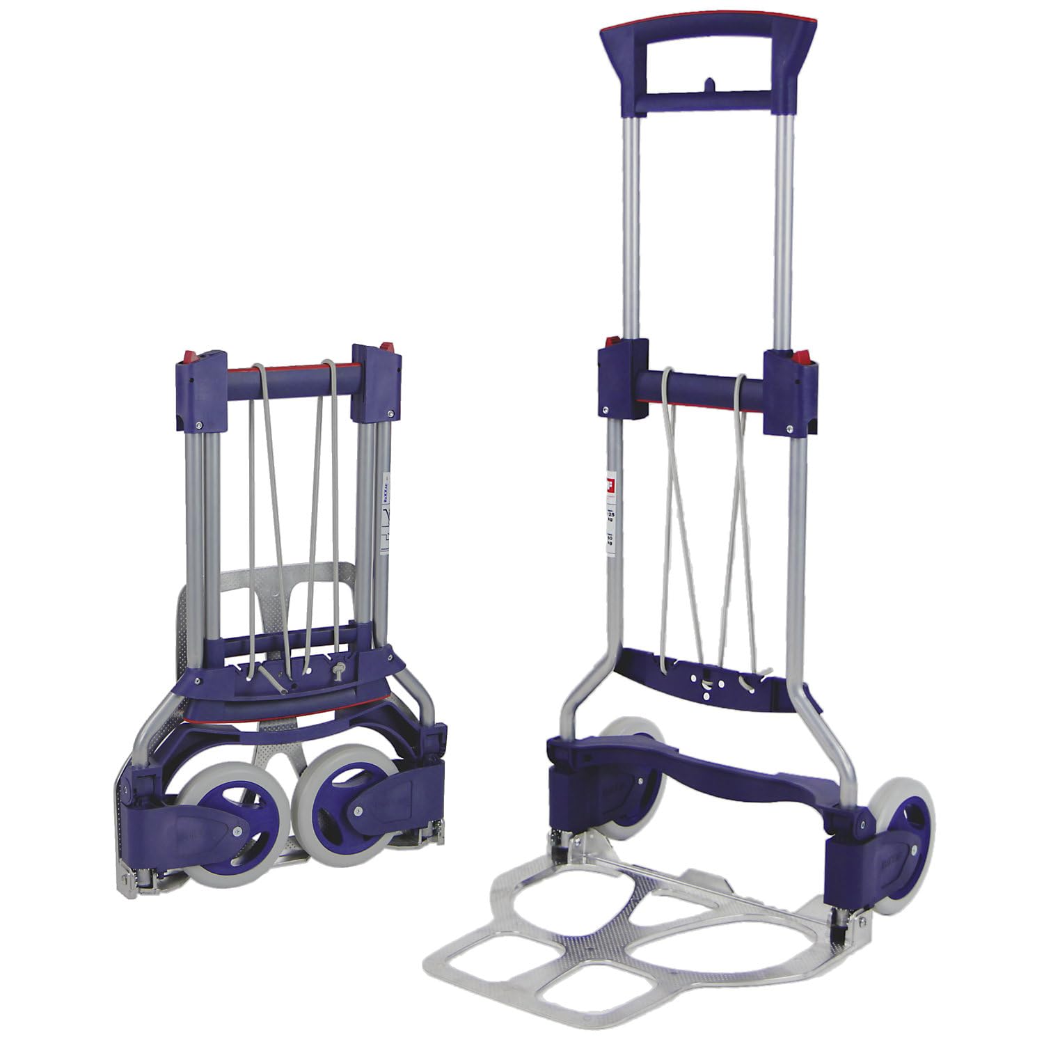 Certeo | Sackkarre | Aluminium | alusilber | Tragfähigkeit 125 kg | Klappbar, RuXXac®-cart BUSINESS XL, Tragfähigkeit 125 kg