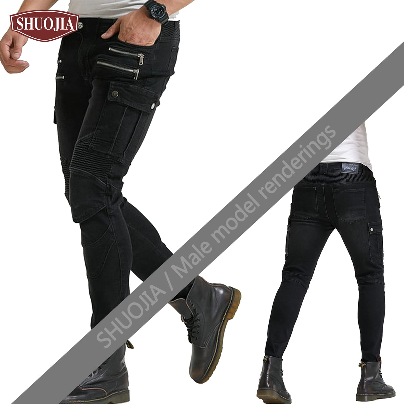 Motorradjeans Für Männer Und Frauen, Motorradhosen Motorradjeans Sportliche Motorrad Hose Mit Protektoren Motorradhose
