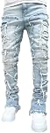 Men's Streetwear Jeans Y2K Hip Hop Jeans Casual High Waisted Wide Leg Baggy Embroidery Harajuku Denim Pants