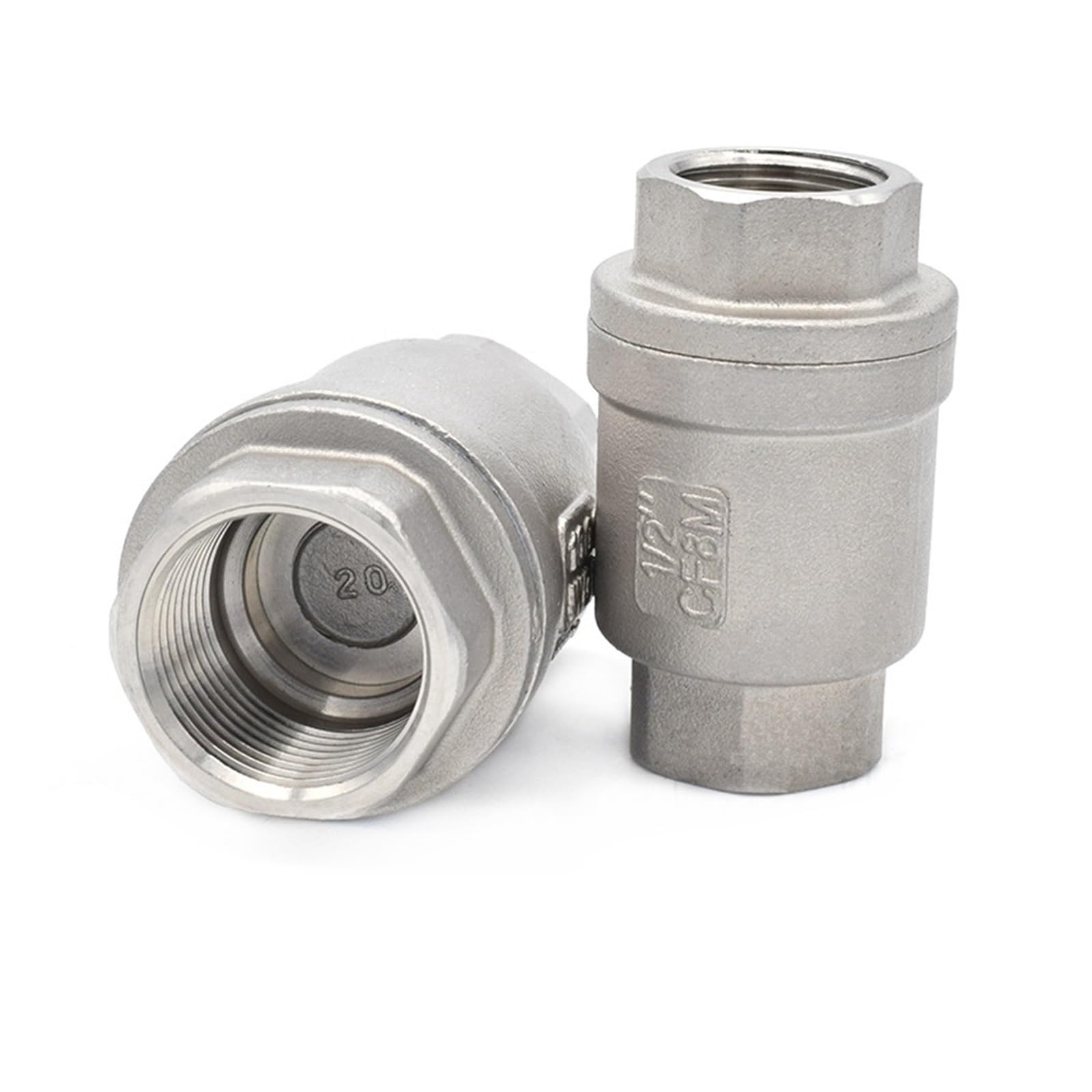 Clapet anti-retour vertical en inox 304 femelle pour tuyauterie