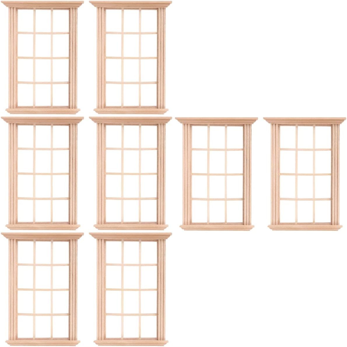 DOITOOL 8PCS Dollhouse Windows 1 12 Scale Miniature