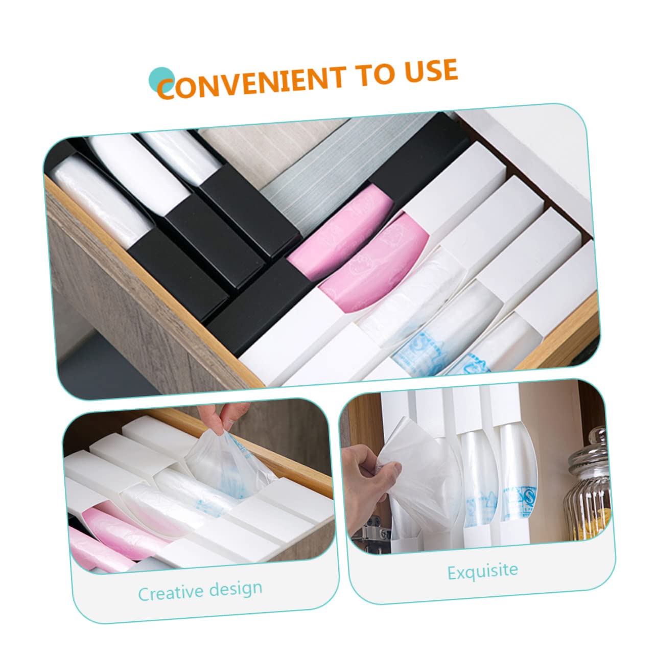 MAGICLULU 6stücke Müllbeutelspender Aus Kunststoff Praktische Aufbewahrungsbox Für Küchenabfälle Organizer Für Müllbeutel Für Küche Bad Und Mehr