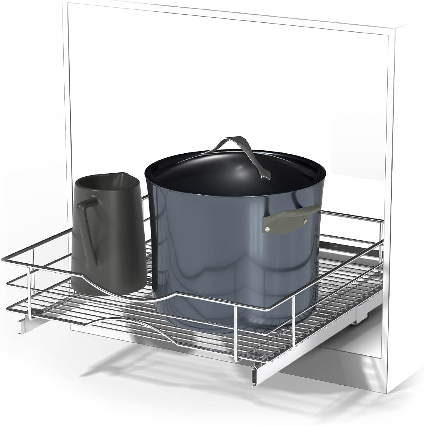 Home Zone Living Pull Out Drawer Organizer, 20" W x 21" D Home & Kitchen