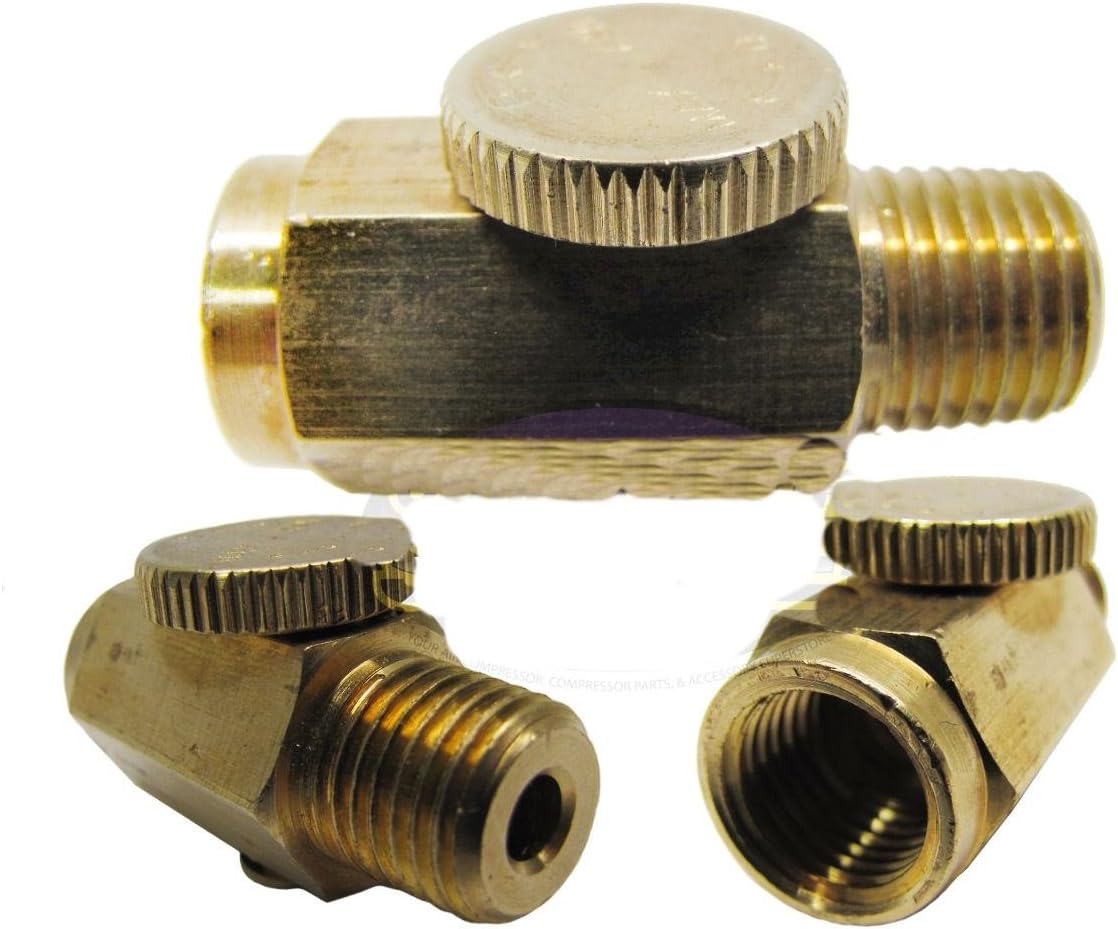1/4" NPT Inline Regulator Solid Brass Compressed Air Pressure Valve Tool New