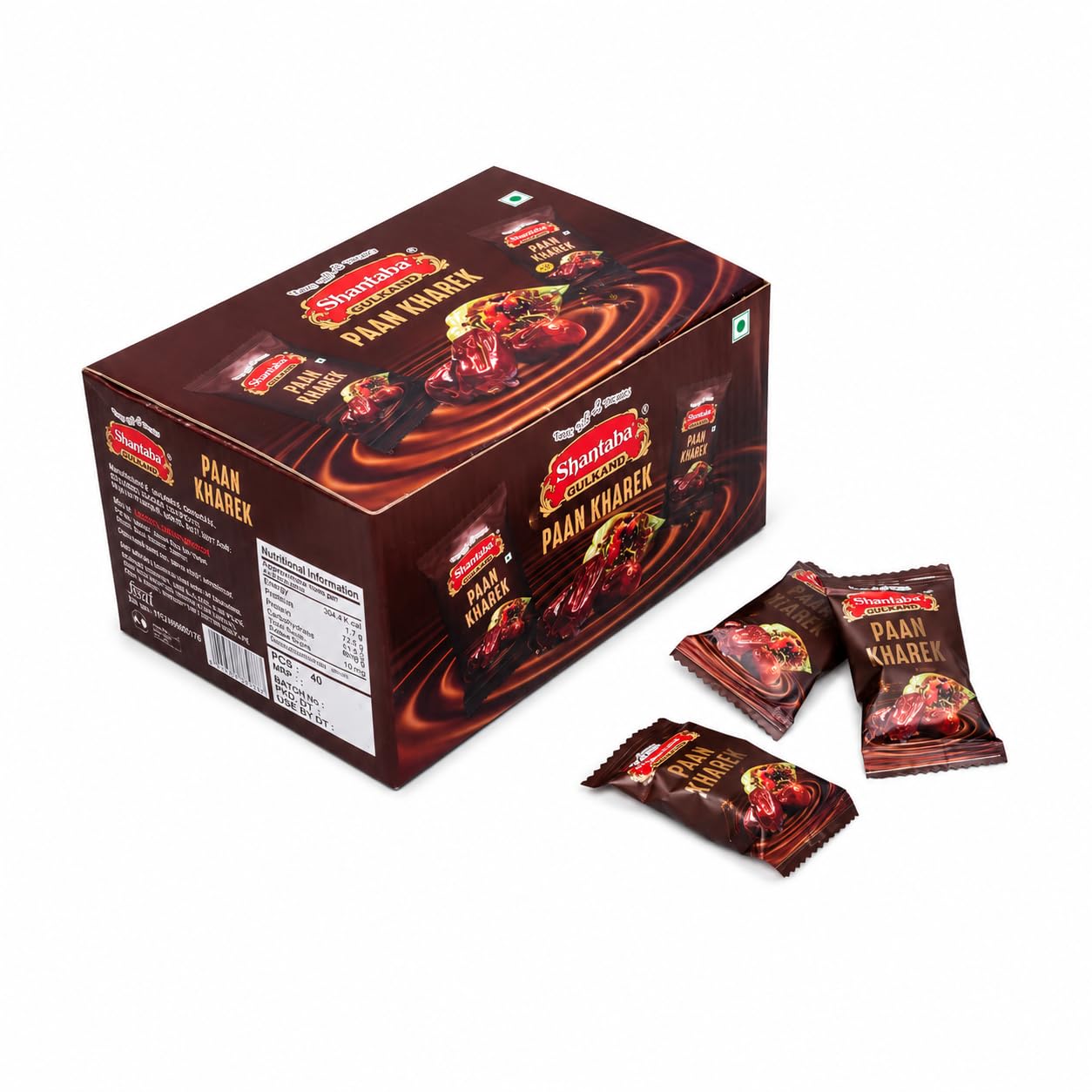 SHANTABA MUKHWAS Pan Kharek Dry Dates Stuffed with Paan Masala Flavors, Gulkand, Saunf & Tutti Frutti | Refreshing Sweet Snack & Natural Digestive Delight for All Ages (Pack of 40 Pcs)-image-31