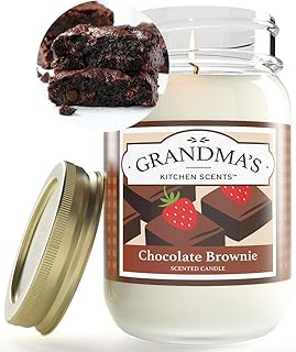 Chocolate Brownie Scented Candles for Home | Non Toxic Long Lasting Soy Candles | Delicious Scent | One Pint Mason Jar | Hand Made in The USA