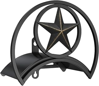 GOFORWILD Decorative Star Garden Hose Holder #7006 - Wall Mount Hose Rack for 125ft 5/8" Hose, Rustproof Gauge Steel Hose Butler