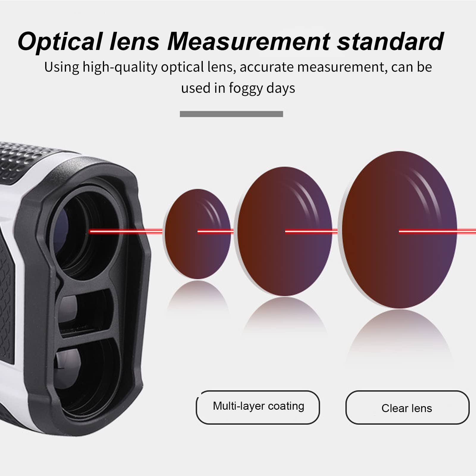 ZIYOUHU Télémètre Laser HK Mise à Niveau HD Outil de Mesure de Distance pour la Mesure en extérieur Golf Chasse et Construction Lentille Optique de Haute précision Mise au