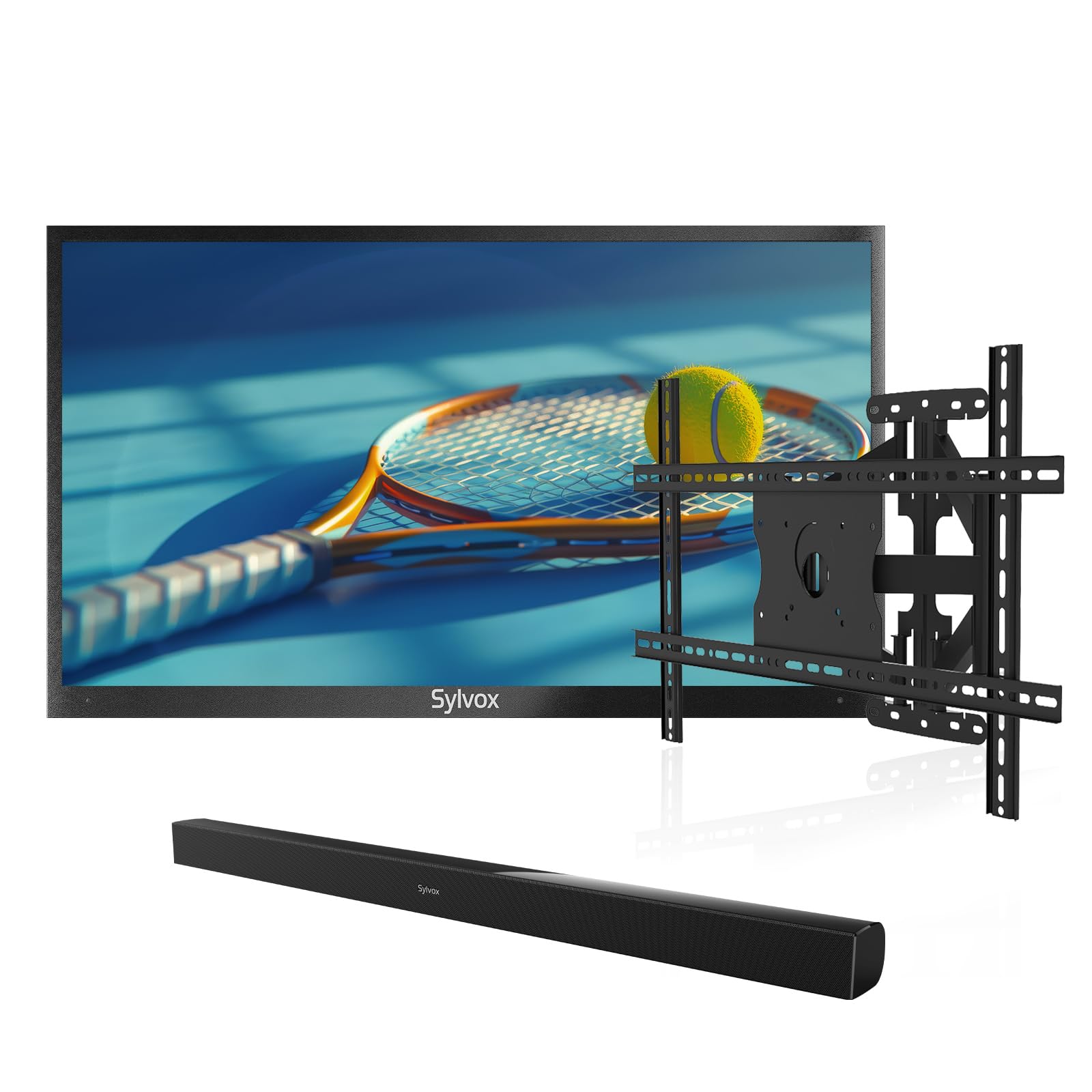 SYLVOX Outdoor TV 65-Inch Waterproof Smart TV 2000 nits Full Sun TV 4K Dolby Atmos Waterproof Soundbar Adjustable