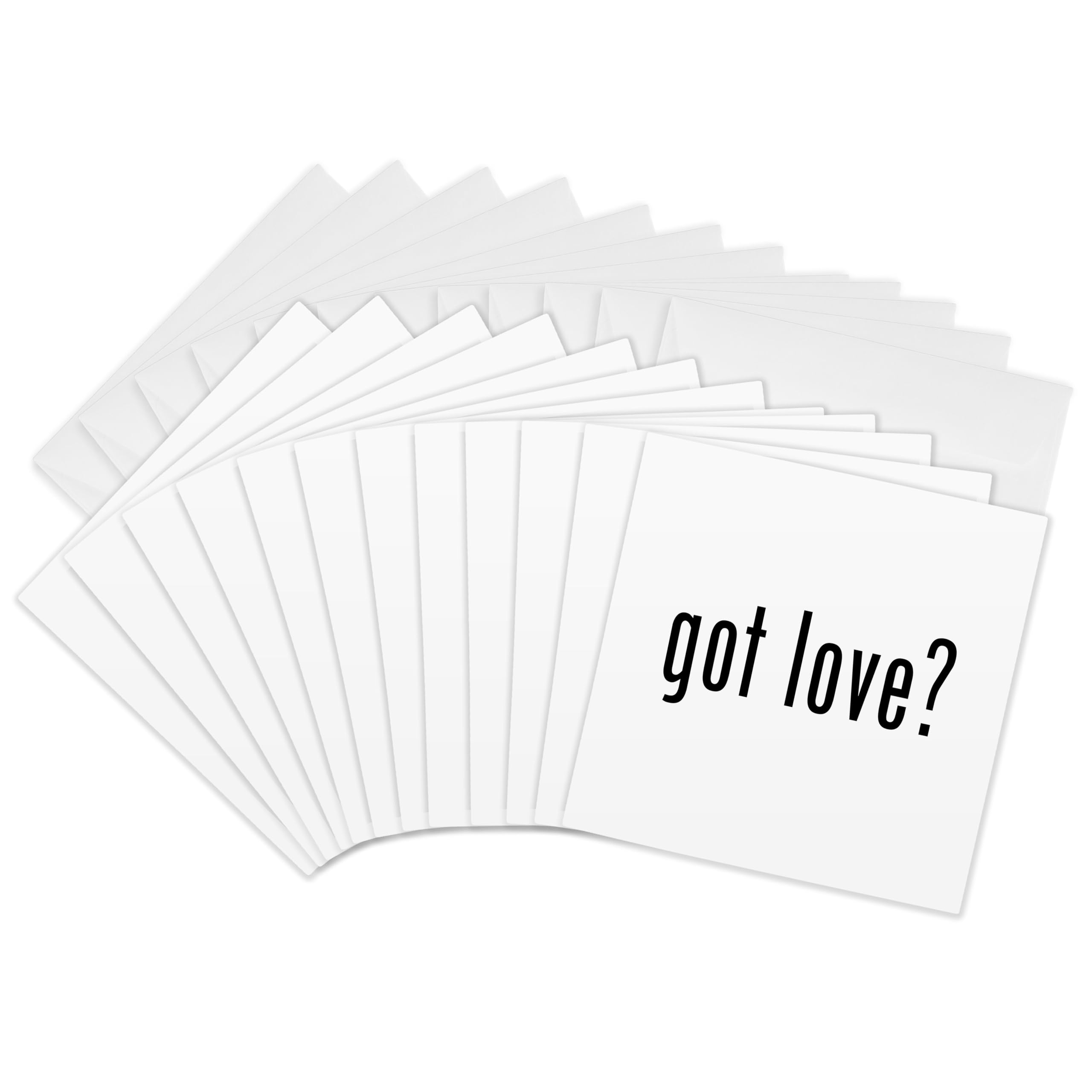 3dRose gc_15967_2 6 x 6-Inch "Got Love" Greeting Card (Pack of 12)