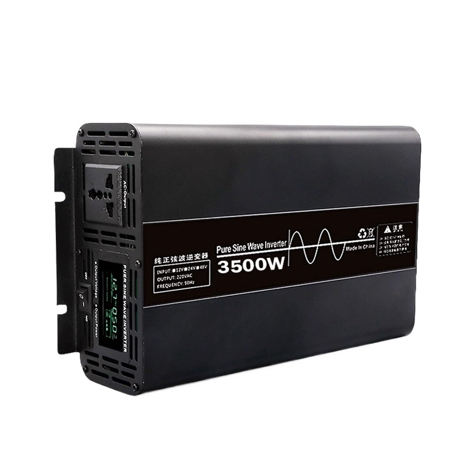ByNGSDCC Pure Sine Wave Inverter 3000W 3500W 4500W 12V 24V 48V DC to AC 220V 230V Car Power Converter(Peak Power 3500w,12V-220V(50HZ))