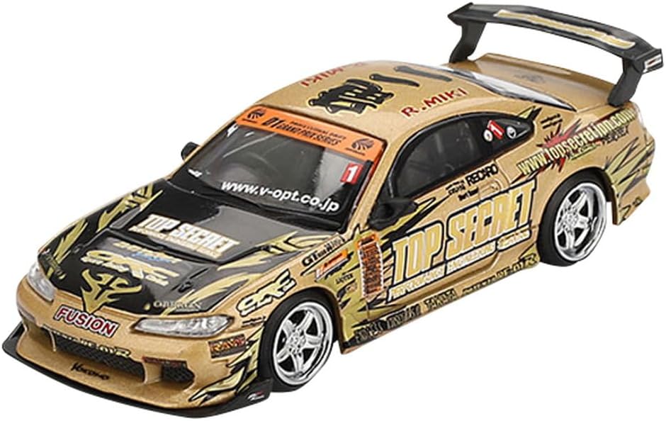 1:64 Mini GT Nissan Silvia (S15) Top Secret D1GP Diecast Model Araba
