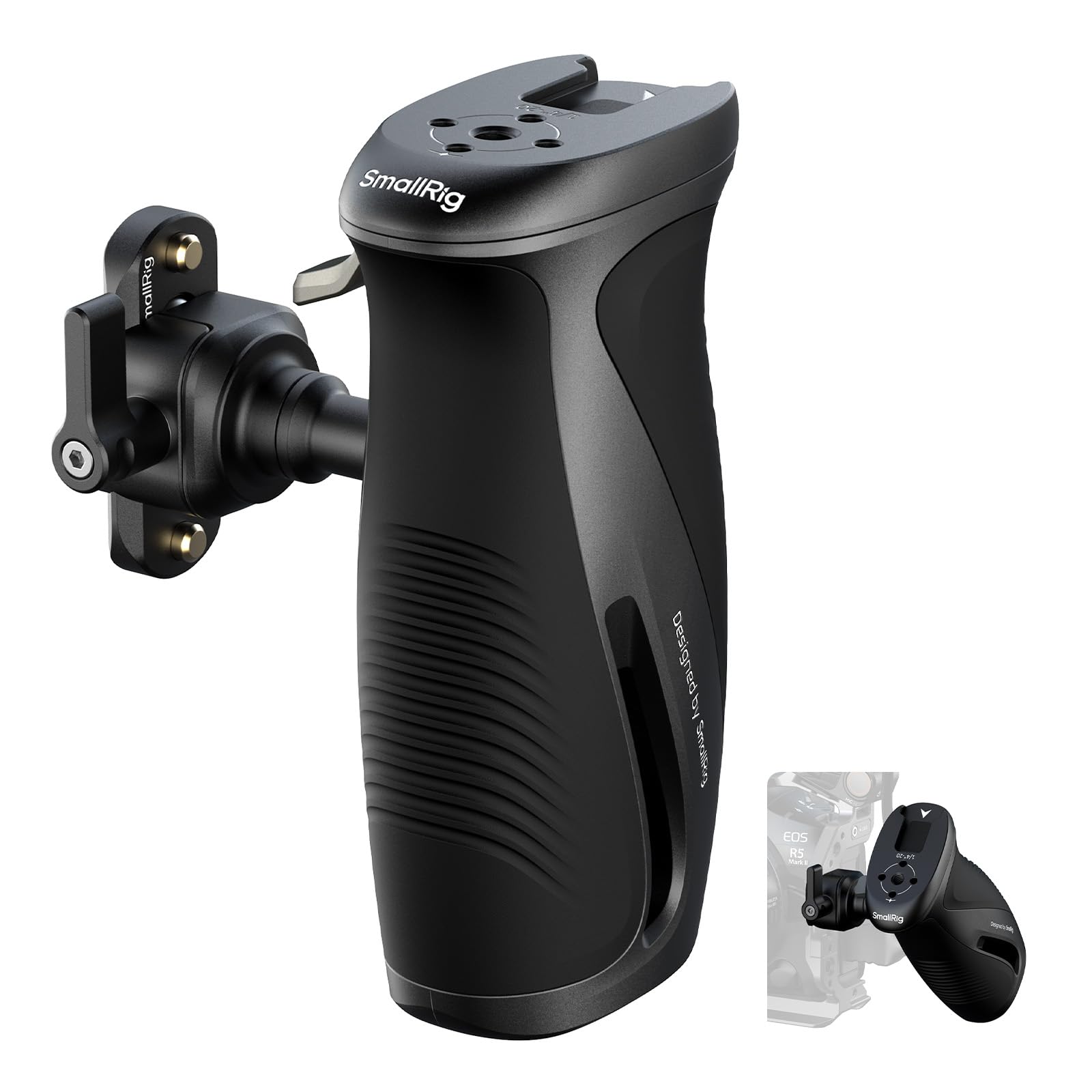 Amazon | SmallRig プッシュボタン式回転式サイドハンドル NATO