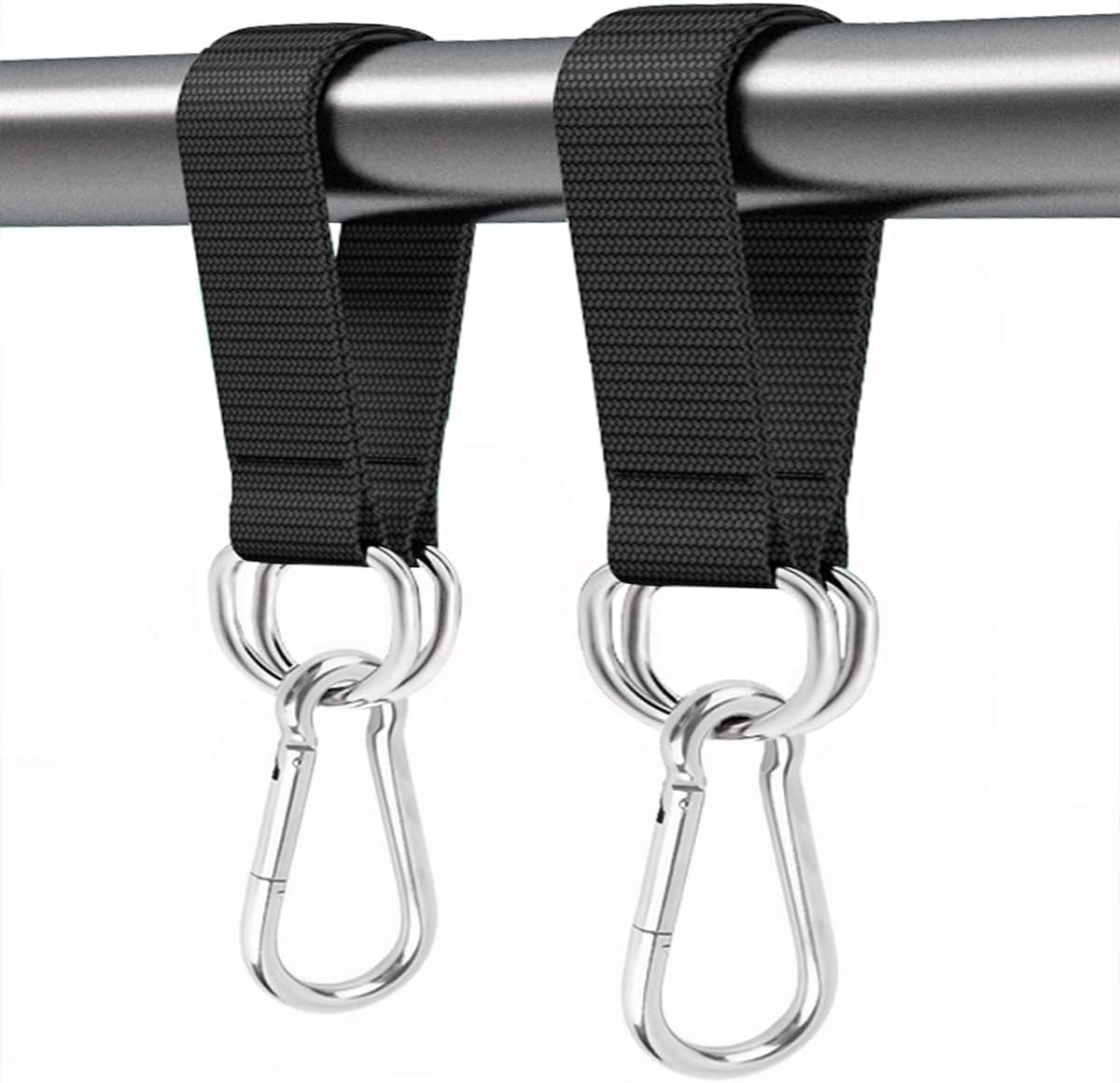 Tree Swing Hanging Straps Kit, 2-Pack Extra-Long Polyester Straps with Locking Carabiners for Swings, Hammocks, Outdoor Use, Easy Installation with Carry Pouch (10 Inch)