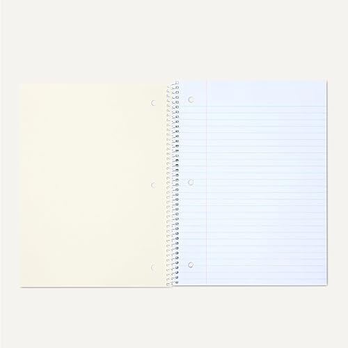 Miniatura 4 de Tienda Basics Cuaderno espiral con rayas anchas, 70 hojas, 8 pulgadas x 10-12, azul claro, paquete de 2