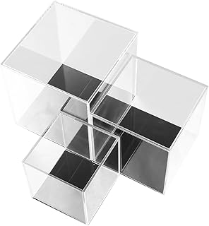 Toyvian 3 Peças Caixas Caixa De Exibição Transparente Vitrine De Boneca Vitrine Transparente Para Colecionáveis Vitrine De Basquete Montar Caixa De Bancada Cubo Acrílico Vitrine Caixa